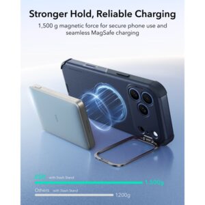 coque cyber tough magsafe avec béquille pour iphone 18 pro max esr bleu