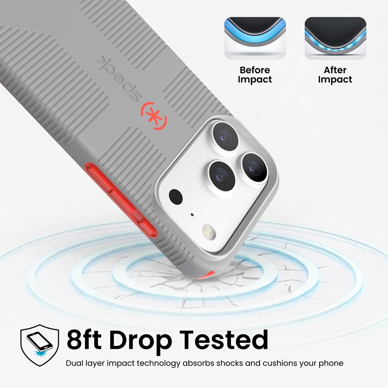 coque iphone 18 pro candyshell grip magsafe speck gris overcast