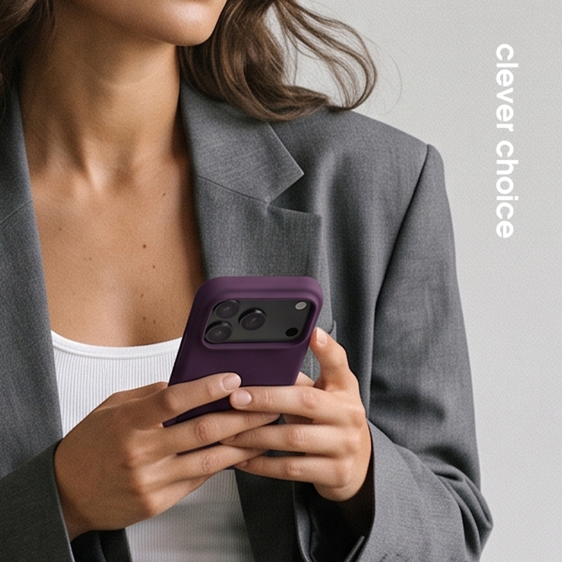 coque iphone 18 pro max color cover magnetic crong prune
