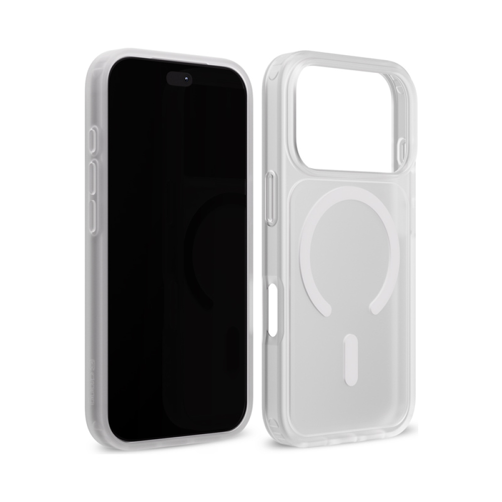 coque iphone 18 pro hybrid matte magnetic crong blanc