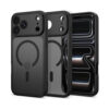 coque basicmag magsafe pour iphone 18 pro tech protect noir mat