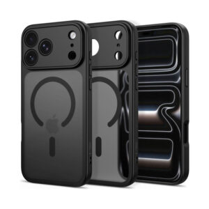 coque basicmag magsafe pour iphone 18 pro tech protect noir mat