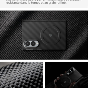 Coque Galaxy Z Fold 8 Spigen AirSkin Aramid MagSafe Black — visuel 6