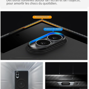 Coque Galaxy Z Fold 8 Spigen AirSkin Aramid MagSafe Black — visuel 7