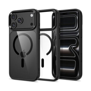 coque magmat magsafe cc pour iphone 18 pro tech protect noir et transparent