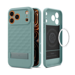 coque parallax s mag magsafe pour iphone 18 pro max spigen vert sauge
