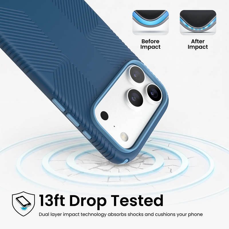 coque iphone 18 pro max presidio2 grip magsafe speck bleu deep sea