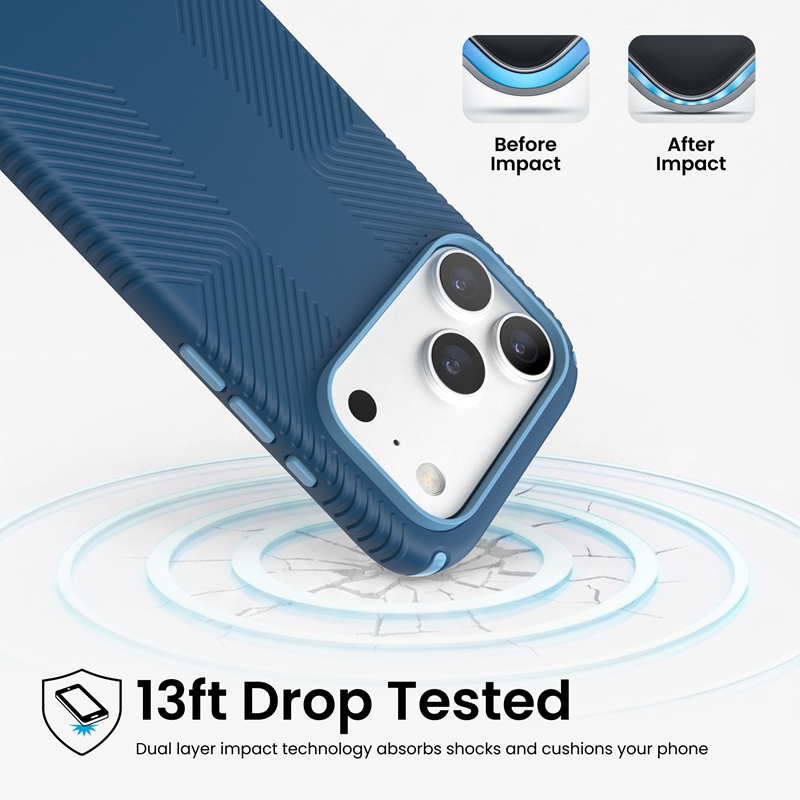 coque iphone 18 pro presidio2 grip magsafe speck bleu deep sea