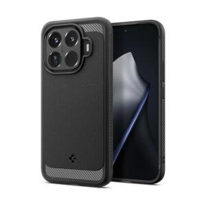Coque Rugged Armor Spigen pour Xiaomi 15T Pro noir mat