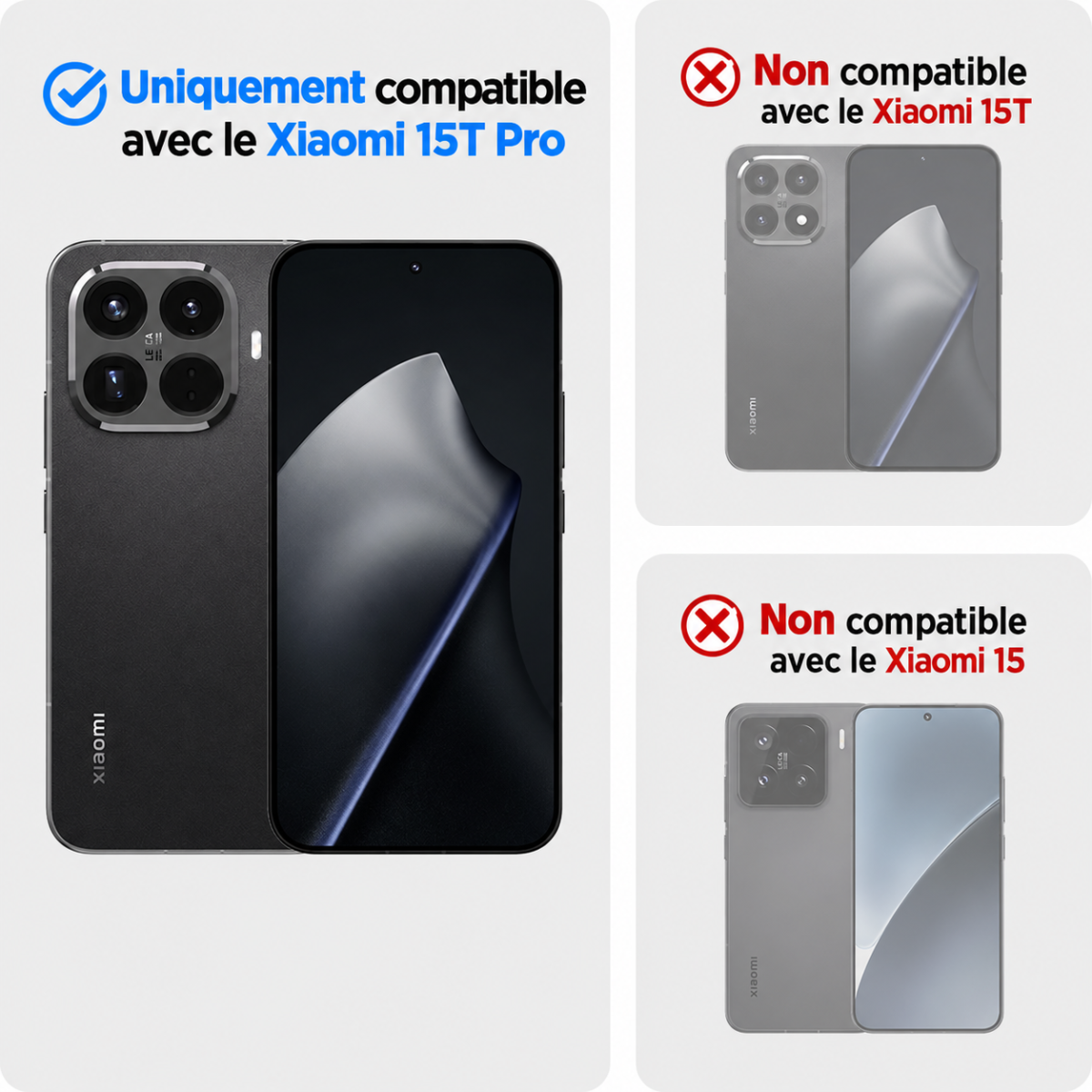 Coque Rugged Armor Spigen pour Xiaomi 15T Pro noir mat — visuel 2