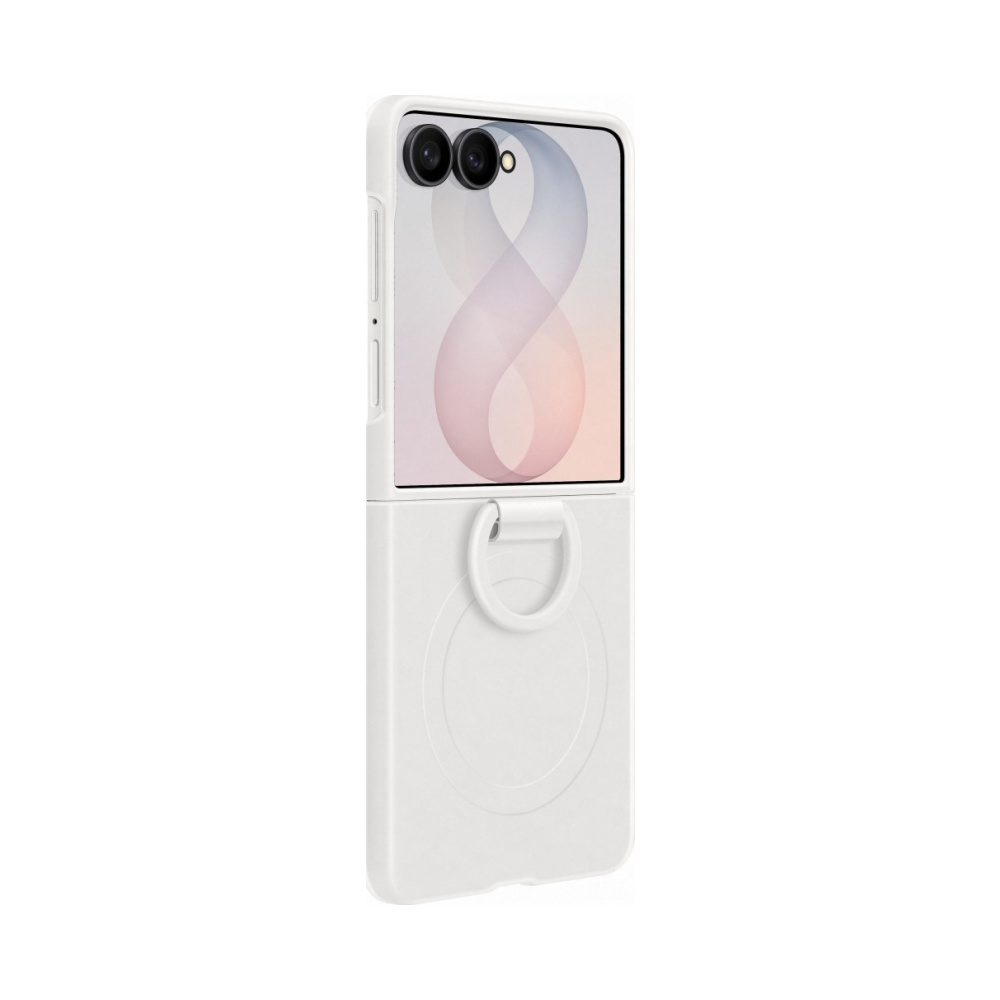 coque samsung galaxy z flip 8 silicone ring magnet samsung blanc