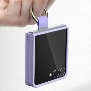 coque samsung galaxy z flip 8 gold ring mercury violet