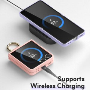 coque samsung galaxy z flip 8 gold ring mercury violet