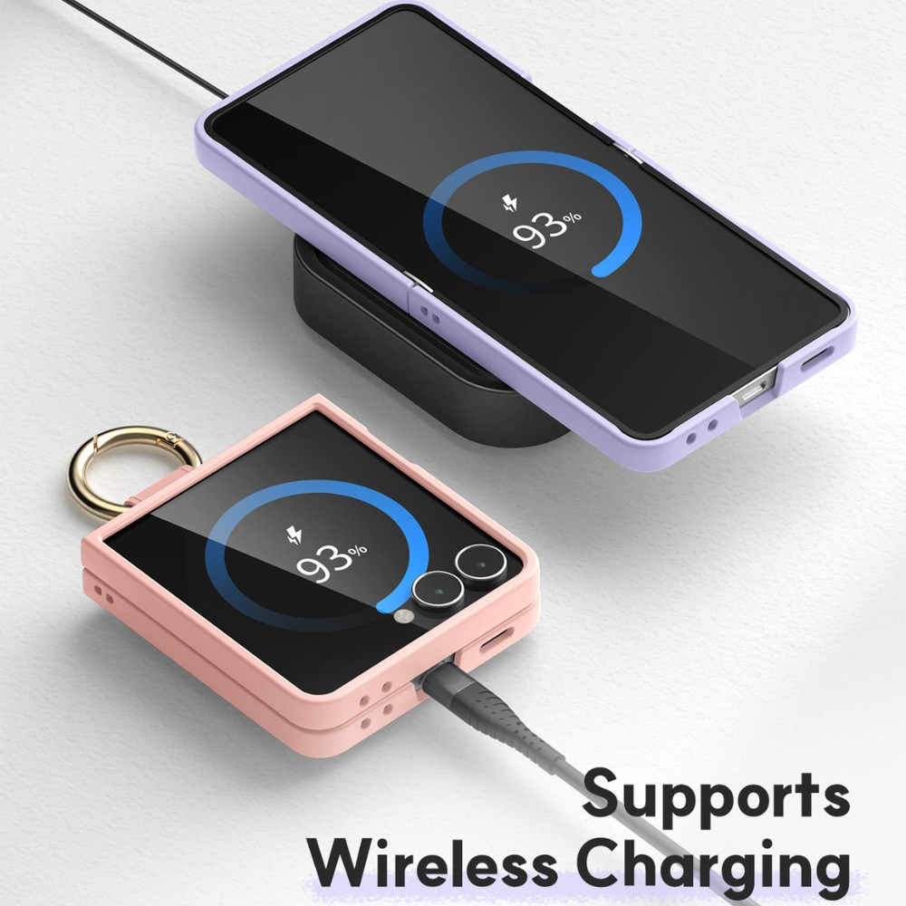 coque samsung galaxy z flip 8 gold ring mercury violet