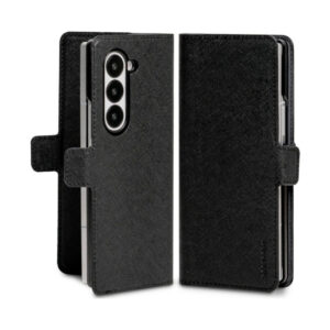 coque samsung galaxy z fold 8 ultra premium wallet diary mercury noir