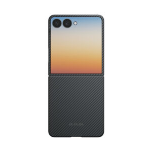 coque samsung galaxy z flip 8 edge case pitaka noir et gris