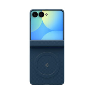 coque samsung galaxy z flip 8 airskin aramid magsafe spigen bleu marine