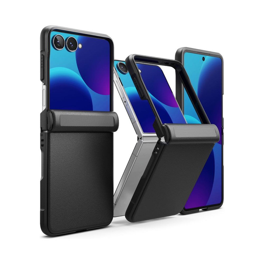 coque samsung galaxy z flip 8 onyx flap ringke noir