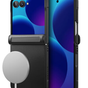 coque samsung galaxy z flip 8 onyx flap magnetic magsafe ringke noir