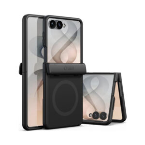 coque samsung galaxy z flip 8 kevlar aura magsafe tech protect noir