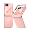 coque samsung galaxy z flip 8 kevlar aura magsafe tech protect rose