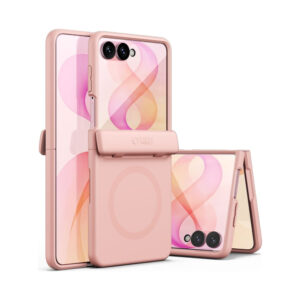 coque samsung galaxy z flip 8 kevlar aura magsafe tech protect rose
