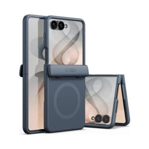 coque samsung galaxy z flip 8 kevlar aura magsafe tech protect bleu marine