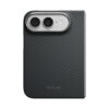 coque iphone duo edge case pitaka noir et gris