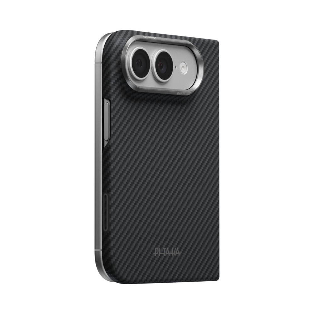 coque iphone duo edge case pitaka noir et gris