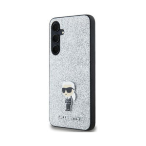 Coque Galaxy A35 5G Karl Lagerfeld Fixed Glitter Ikonik Logo Metal Pin - Samsung argentée — visuel 2
