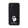 Coque Galaxy A35 5G Karl Lagerfeld Silicone Choupette Metal Pin noire