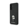 Coque Galaxy A56 5G Karl Lagerfeld Fixed Glitter Ikonik Logo Metal Pin noire