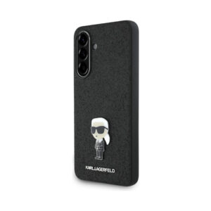 Coque Galaxy A56 5G Karl Lagerfeld Fixed Glitter Ikonik Logo Metal Pin noire