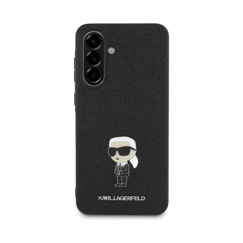 Coque Galaxy A56 5G Karl Lagerfeld Fixed Glitter Ikonik Logo Metal Pin noire — visuel 2