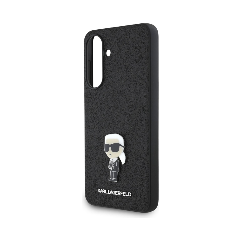 Coque Galaxy A56 5G Karl Lagerfeld Fixed Glitter Ikonik Logo Metal Pin noire — visuel 5