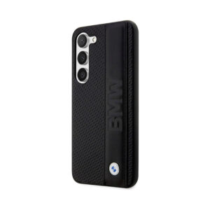 Coque Galaxy S23+ BMW Leather Textured & Stripe noire — visuel 2