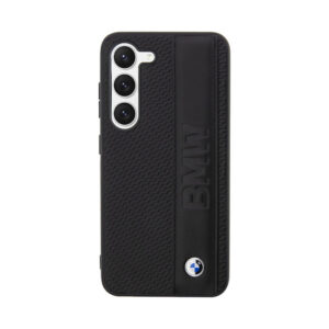 Coque Galaxy S23+ BMW Leather Textured & Stripe noire — visuel 3