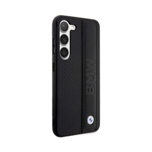 Coque Galaxy S23+ BMW Leather Textured & Stripe noire — visuel 4