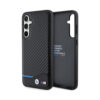Coque Galaxy S23 FE BMW Leather Carbon Blue Line - Samsung noire