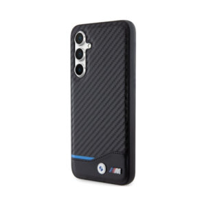 Coque Galaxy S23 FE BMW Leather Carbon Blue Line - Samsung noire — visuel 2