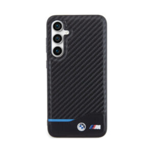 Coque Galaxy S23 FE BMW Leather Carbon Blue Line - Samsung noire — visuel 3