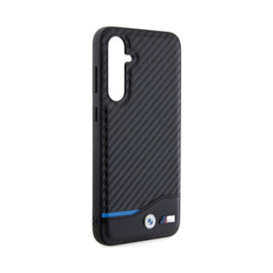 Coque Galaxy S23 FE BMW Leather Carbon Blue Line - Samsung noire — visuel 4