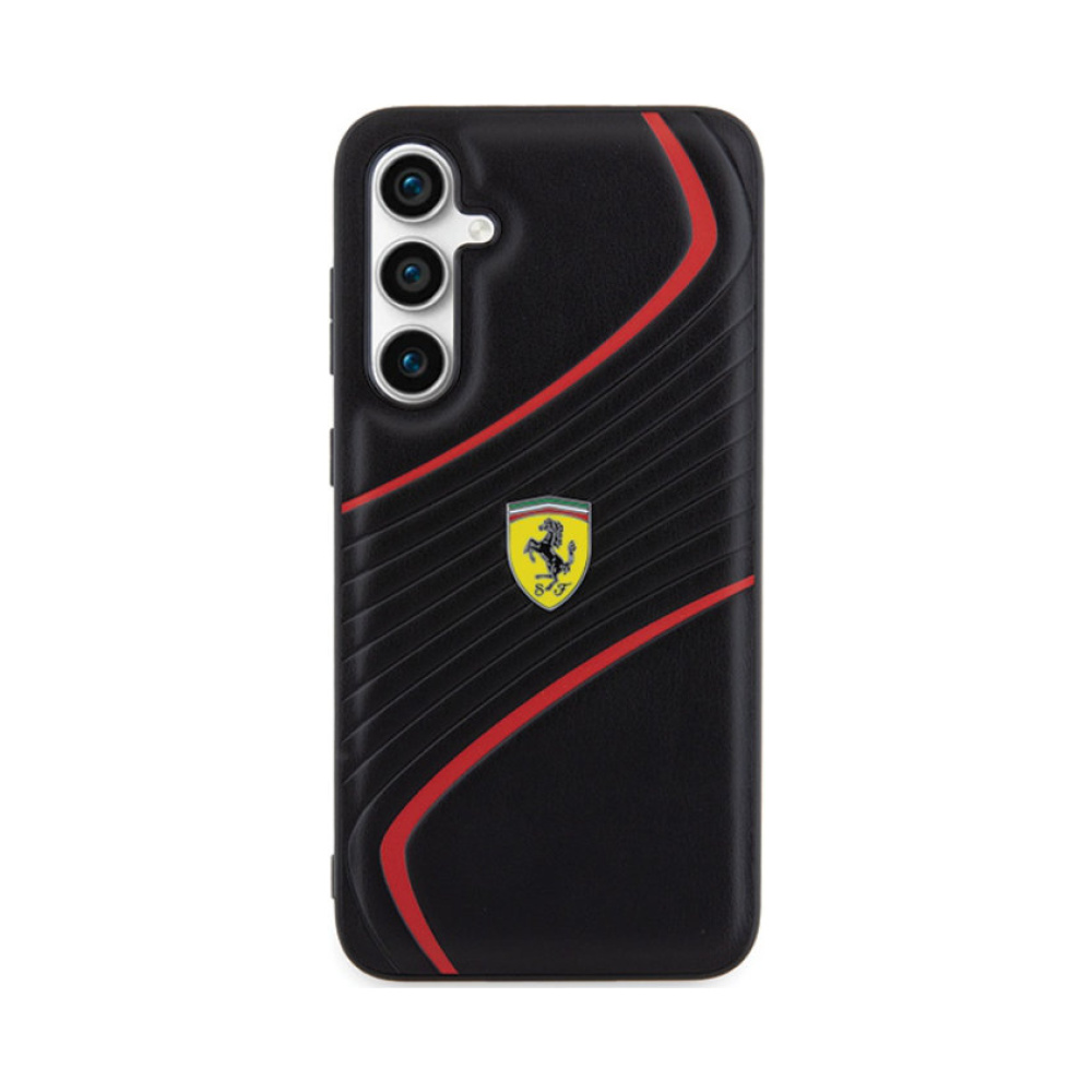 Coque Galaxy S23 FE Ferrari Twist Metal Logo - Samsung noire — visuel 3