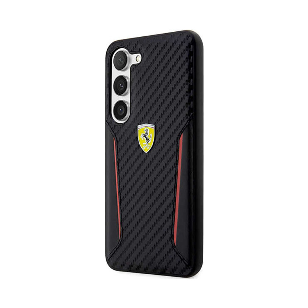 Coque Galaxy S23+ Ferrari Carbon Contrast Edges noire — visuel 2