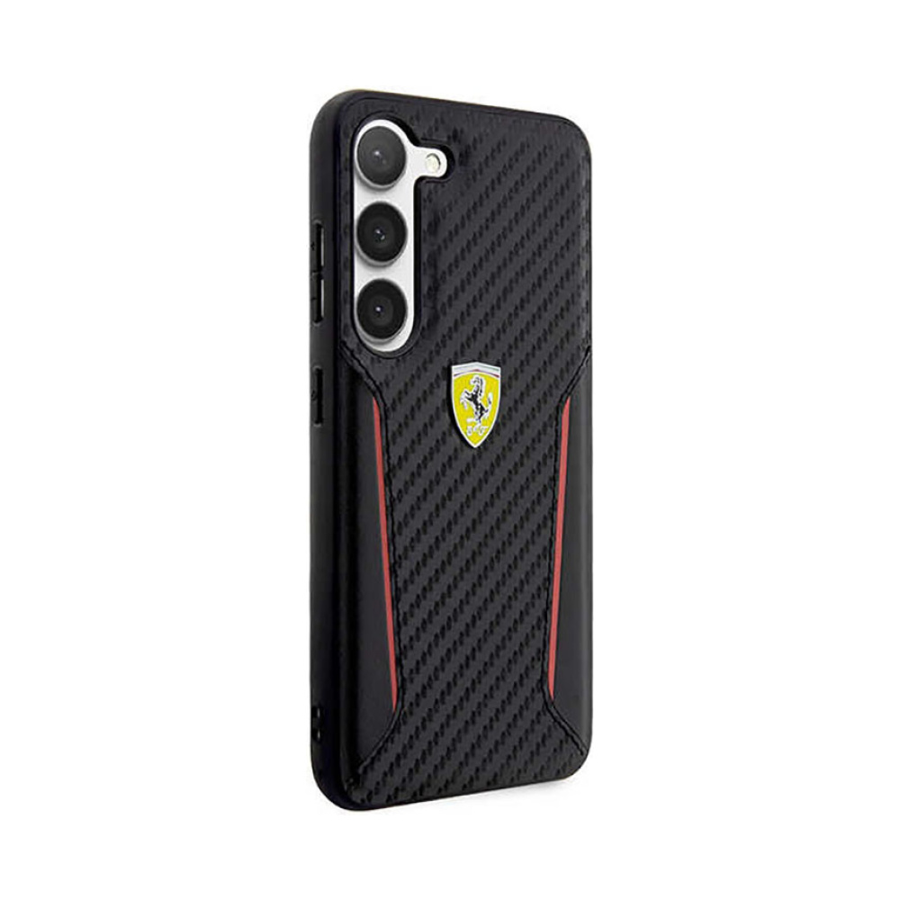 Coque Galaxy S23+ Ferrari Carbon Contrast Edges noire — visuel 4
