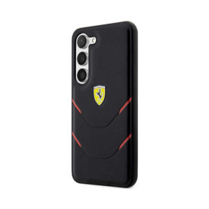 Coque Galaxy S23+ Ferrari Hot Stamp Lines noire — visuel 2