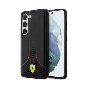 Coque Galaxy S23 Ferrari Perforated 296P Collection noire
