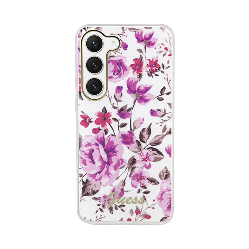 Coque Galaxy S23+ Guess Flower Collection blanche — visuel 3
