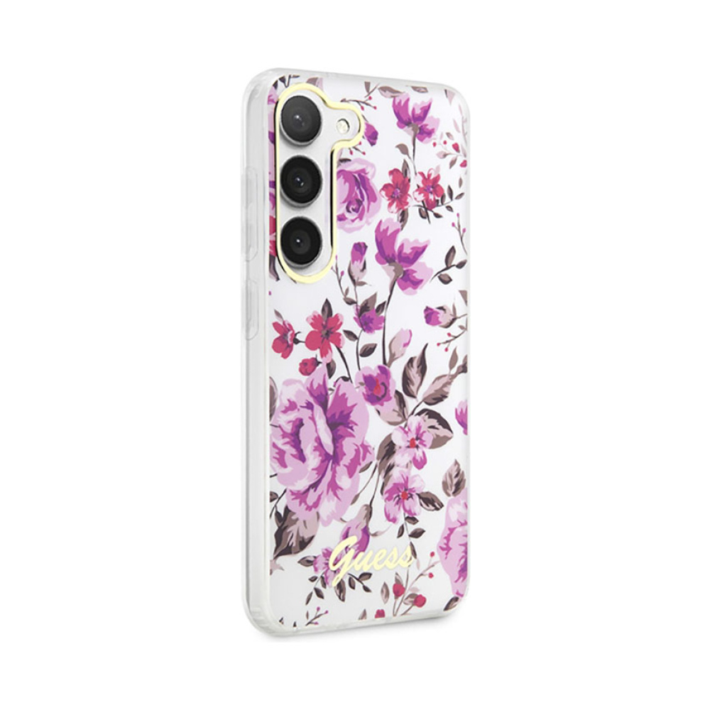 Coque Galaxy S23+ Guess Flower Collection blanche — visuel 4