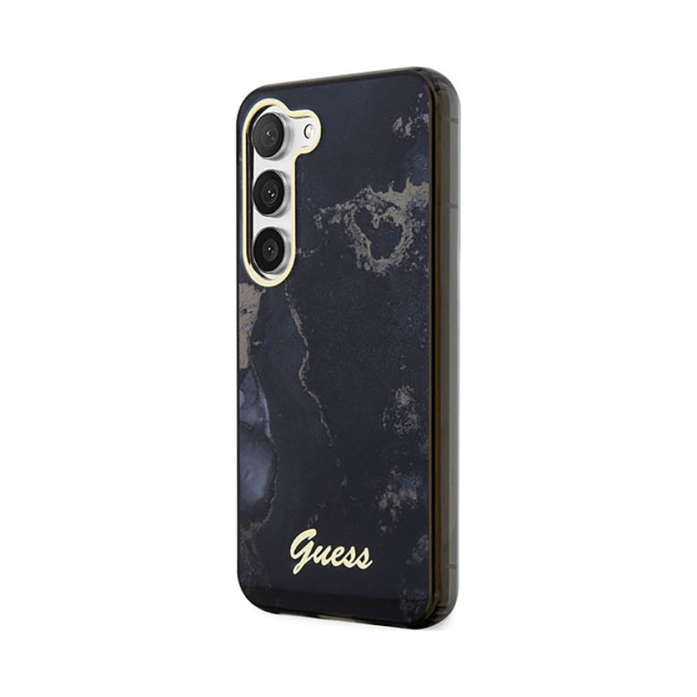 Coque Galaxy S23+ Guess Golden Marble Collection noire — visuel 2